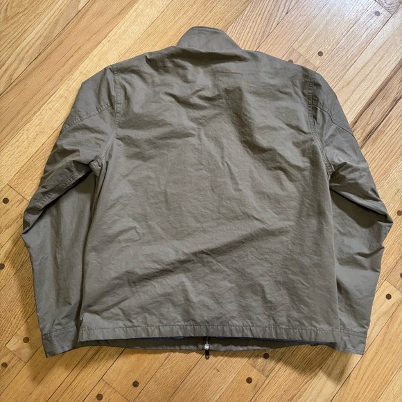 J. Crew Cruiser Harrington Bomber Canvas Jacket Tan Lined Full Zip Medium Mens - Picture 2 of 10